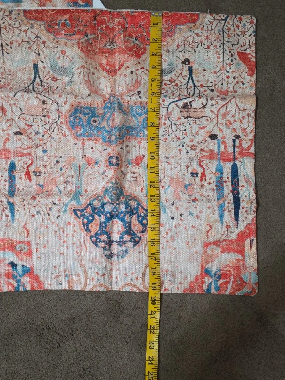 Decorative Coral and Blue Printed Pilliow Covers of 2